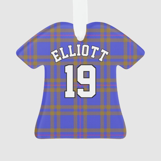 Adorno Clan Elliot Elliott Navidades Tartan Jersey (Reverso)
