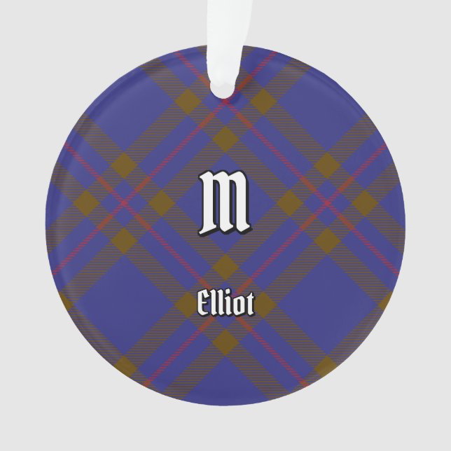 Adorno Clan Elliot Modern Tartan Ornament (Anverso)