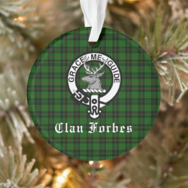 Adorno Clan Forbes Tartan and Crest Badge