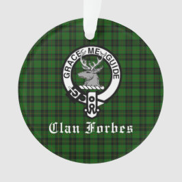 Adorno Clan Forbes Tartan and Crest Badge 
