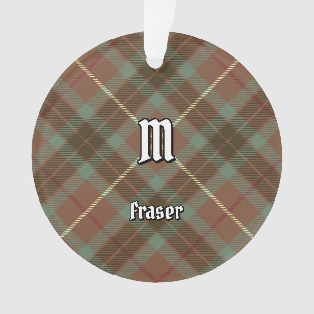 Adorno Clan Fraser Hunting Weathered Tartán Ornament (Anverso)