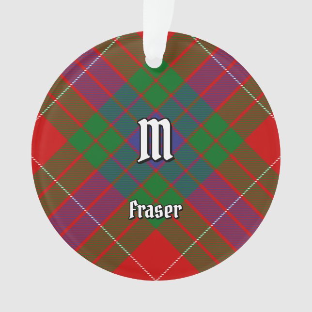 Adorno Clan Fraser Tartan Ornament (Anverso)