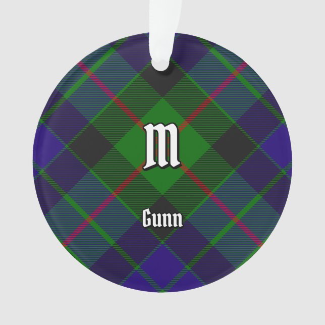 Adorno Clan Gunn Tartan Ornament (Anverso)