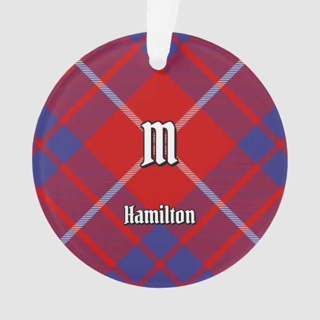 Adorno Clan Hamilton Red Tartan Ornament (Anverso)