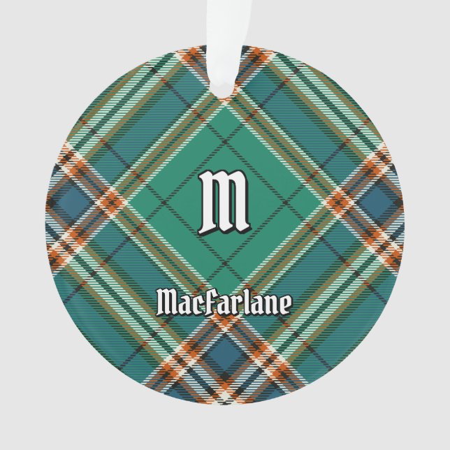 Adorno Clan MacFarlane Ancient Hunting Tartán (Anverso)