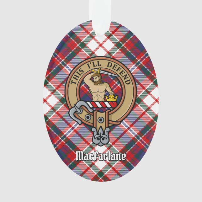 Adorno Clan MacFarlane Escudo por Vestir Tartán (Anverso)