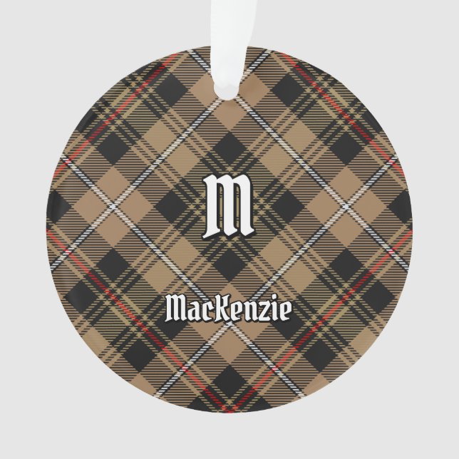 Adorno Clan MacKenzie Hunting Brown Tartan Ornament (Anverso)