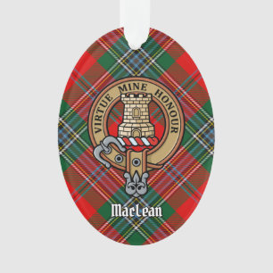 Adorno Clan MacLean Escudo sobre Tartán