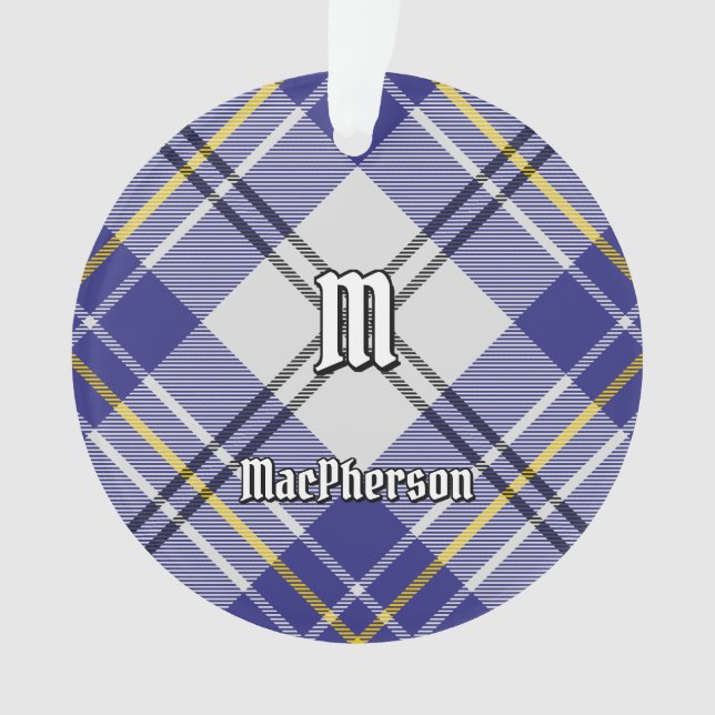 Adorno Clan MacPherson Blue Dress Tartan Ornament (Anverso)