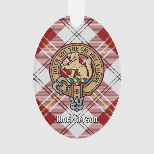 Adorno Clan MacPherson Escudo por Red Dress Tartán (Anverso)