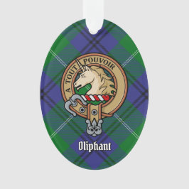 Adorno Clan Oliphant Escudo sobre Tartán Ornament