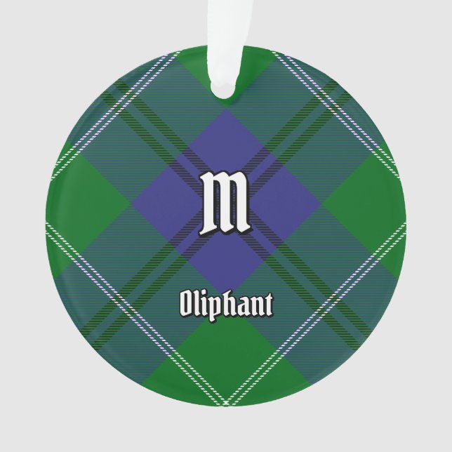 Adorno Clan Oliphant Tartan Ornament (Anverso)