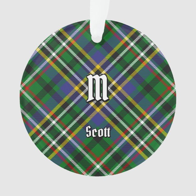 Adorno Clan Scott Green Tartan Ornament (Anverso)