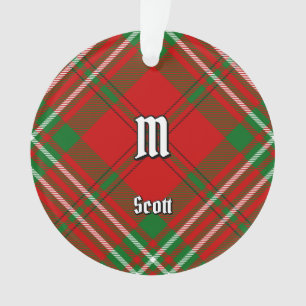 Adorno Clan Scott Red Tartan Ornament