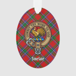 Adorno Clan Sinclair Escudo sobre Tartán