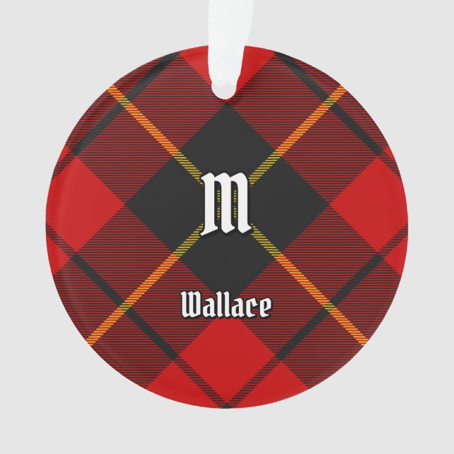Adorno Clan Wallace Tartan Ornament (Anverso)
