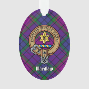 Adorno Clan Wardlaw Escudo sobre Tartán