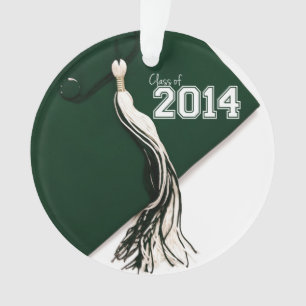 Adorno Clase de casquillo verde de la graduación 2014