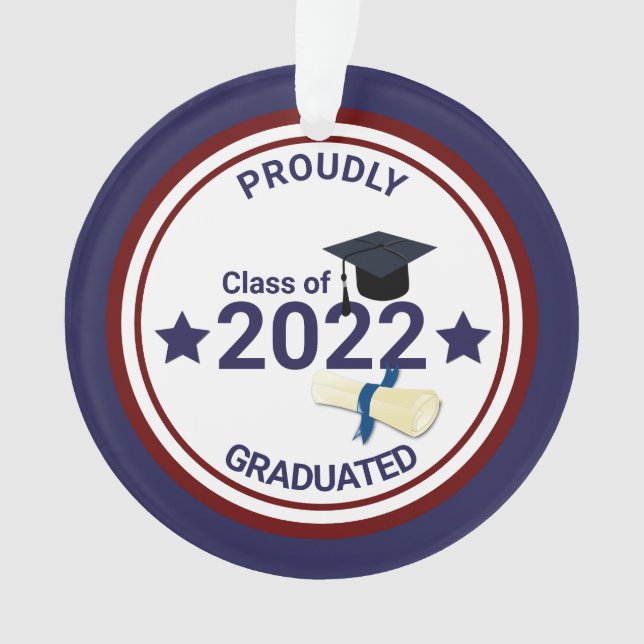 Adorno Clase elegante de año de graduación de 2022 (Anverso)