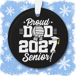 Adorno Clase Mayor de 2027 Graduado de Voleibol Orgulloso