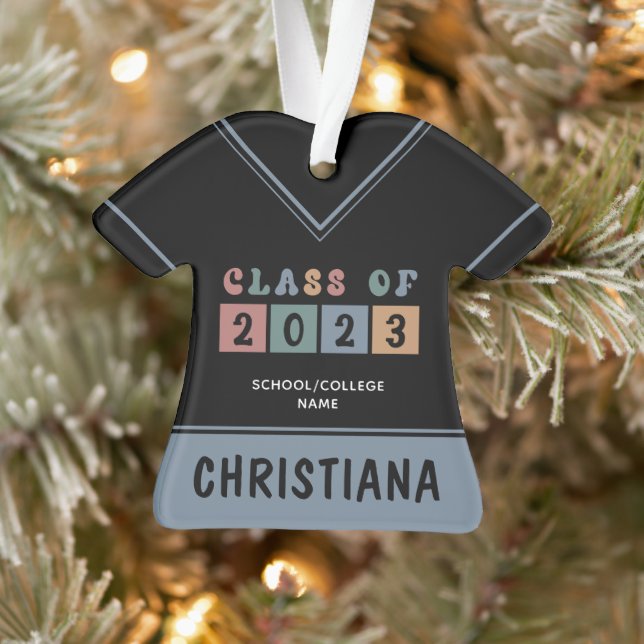 Adorno Clase Retro Personalizada de la Cuta de Graduación (Árbol)