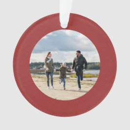 Adorno Clásica foto personalizada de herringbone rojo sim