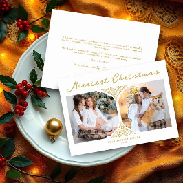Adorno clásico de filigrana de Navidad dorado