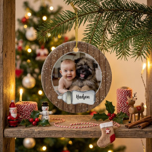 Adorno Clásico Moderno Madera Primer Navidad del Bebé