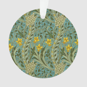 Adorno Clásico patrón floral de narciso de William Morris