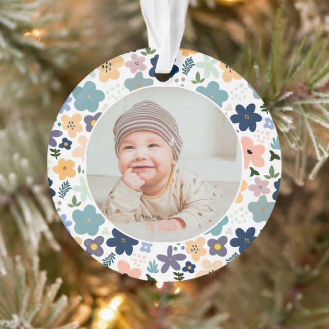 Adorno Classic Floral Frame Baby's First Christmas  (Árbol)