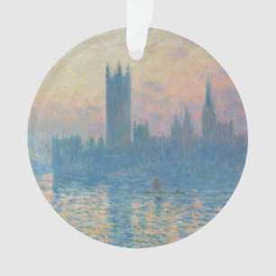 Adorno Claude Monet Casas del Parlamento Atardecer