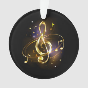 Adorno Clef de sol de música dorada