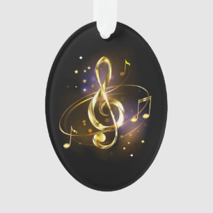 Adorno Clef de sol de música dorada