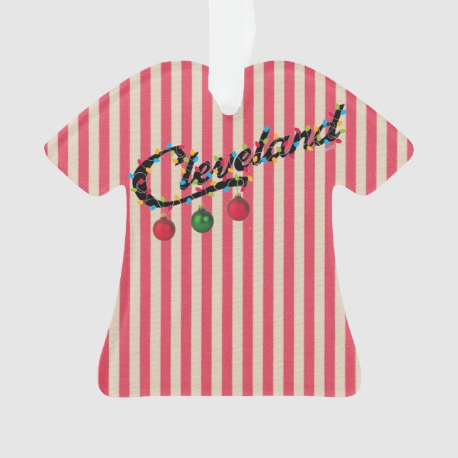 Adorno ¡Cleveland en ornamento-PERSONALIZABLE de la (Anverso)