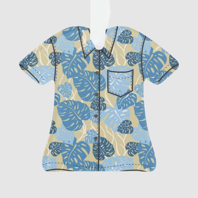 Adorno Cliff Hanger Hawaiian Monstera Leaf Aloha Shirt (Anverso)