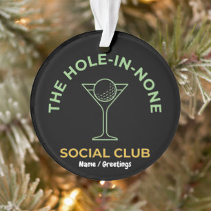 Adorno Club de Golf Divertido Humor Hole-In-None Martini