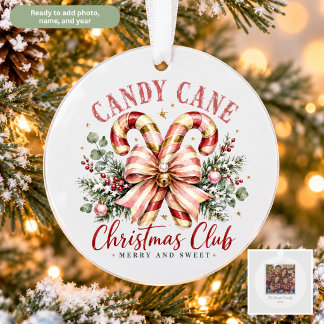 Adorno Club de Navidad de Caramelo Personalizado