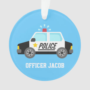 Adorno Coche policía clásico con la sirena para el siti