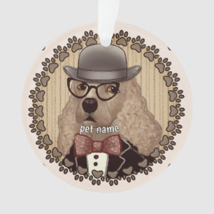 Adorno Cocker Spaniel llevando gafas