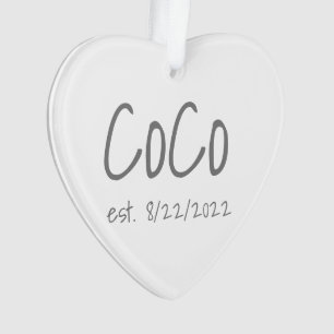 Adorno CoCo Fecha de Creación Acrílico Personalizado