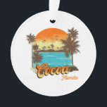 Adorno Cocoa Florida Beach Summer Vacation Palm Sunset<br><div class="desc">Cocoa Florida Beach Summer Vacation Palm Sunset</div>