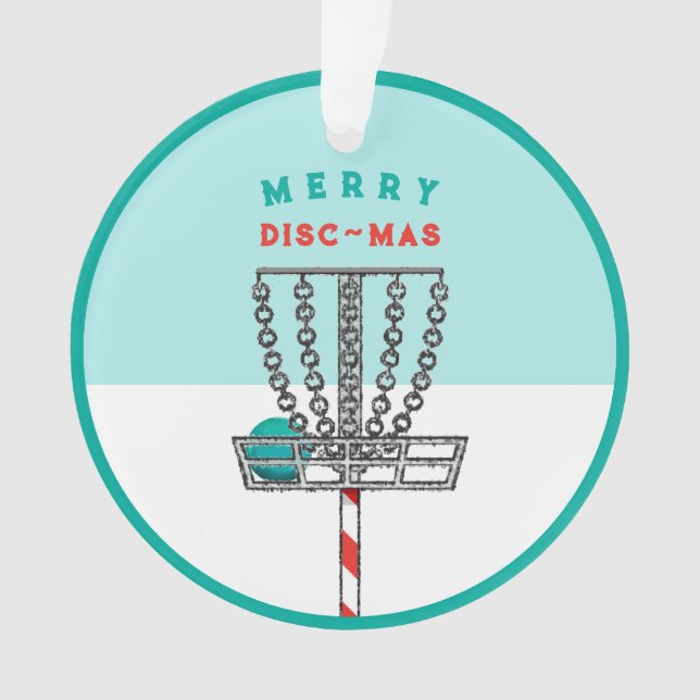 Adorno Coleccionable de Navidad de Disc Golf (Anverso)
