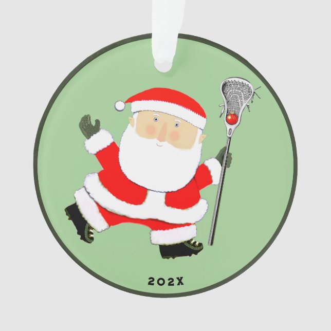 Adorno Coleccionable de Navidad de Lacrosse (Anverso)