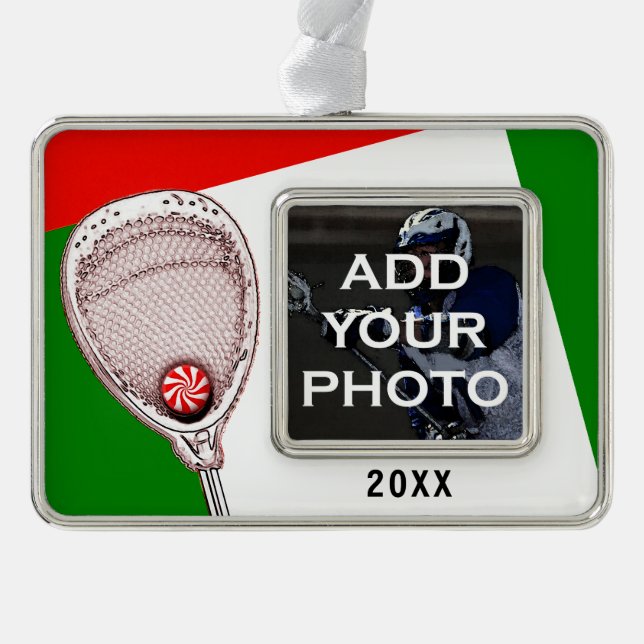 Adorno Colectivo de Navidades de Lacrosse Goalie (Anverso)