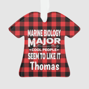 Adorno Colegio de Biología Marina Mayor Red Plaid