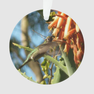Adorno Colibrí de Garganta Negra en Vuelo
