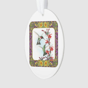 Adorno Colibríes y Flores #5