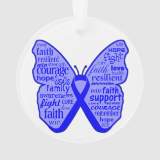 Adorno Collage de la mariposa del cáncer rectal de