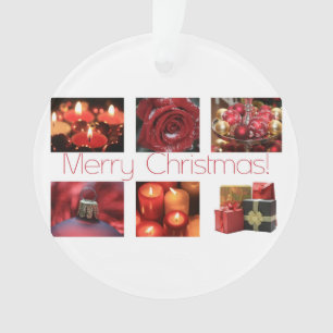 Adorno Collage de navidades en rojo