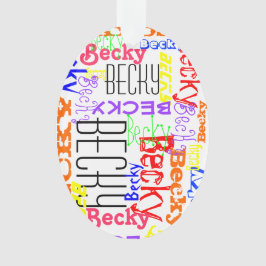 Adorno Collage de nombres personalizados personalizado pe